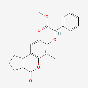 molecular formula C22H20O5 B7756973 Methyl [(6-methyl-4-oxo-1,2,3,4-tetrahydrocyclopenta[c]chromen-7-yl)oxy](phenyl)acetate 
