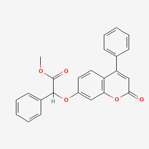 molecular formula C24H18O5 B7756978 methyl [(2-oxo-4-phenyl-2H-chromen-7-yl)oxy](phenyl)acetate 