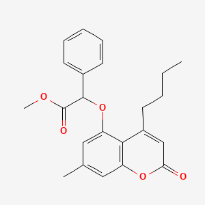 molecular formula C23H24O5 B7756993 methyl [(4-butyl-7-methyl-2-oxo-2H-chromen-5-yl)oxy](phenyl)acetate 
