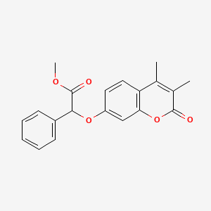 molecular formula C20H18O5 B7757003 methyl [(3,4-dimethyl-2-oxo-2H-chromen-7-yl)oxy](phenyl)acetate 