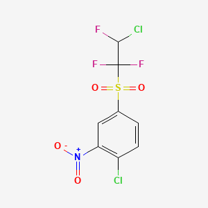 molecular formula C8H4Cl2F3NO4S B7757054 4-Chloro-3-nitrophenyl 2-chloro-1,1,2-trifluoroethyl sulfone 