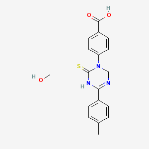 molecular formula C18H19N3O3S B7757110 4-[4-(4-methylphenyl)-2-thioxo-3,6-dihydro-1,3,5-triazin-1(2H)-yl]benzoic acid 