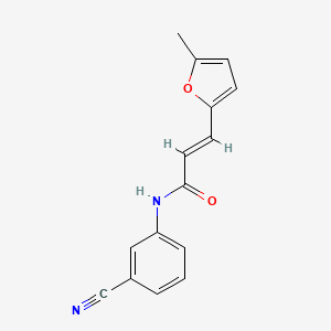 molecular formula C15H12N2O2 B7757161 (2E)-N-(3-cyanophenyl)-3-(5-methylfuran-2-yl)prop-2-enamide 