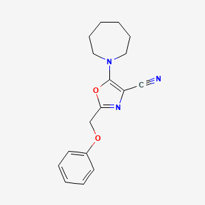 molecular formula C17H19N3O2 B7757181 5-(Azepan-1-yl)-2-(phenoxymethyl)-1,3-oxazole-4-carbonitrile 