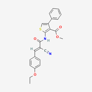molecular formula C24H20N2O4S B7757227 methyl 2-[[(E)-2-cyano-3-(4-ethoxyphenyl)prop-2-enoyl]amino]-4-phenylthiophene-3-carboxylate 