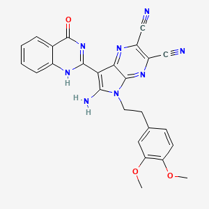 molecular formula C26H20N8O3 B7757275 CID 1590061 