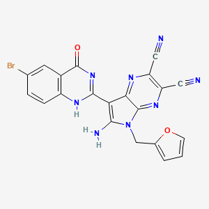 molecular formula C21H11BrN8O2 B7757287 CID 1590075 