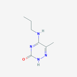 molecular formula C7H12N4O B7757394 6-Methyl-5-(propylamino)-1,2,4-triazin-3-ol 
