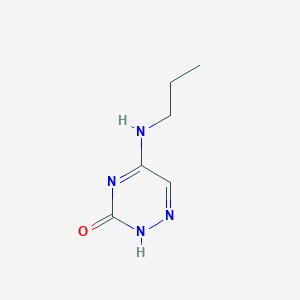 molecular formula C6H10N4O B7757398 5-(Propylamino)-1,2,4-triazin-3-ol 