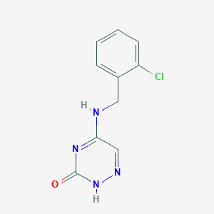 molecular formula C10H9ClN4O B7757406 5-(2-Chloro-benzylamino)-2H-[1,2,4]triazin-3-one 
