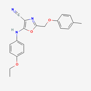 molecular formula C20H19N3O3 B7757435 5-[(4-Ethoxyphenyl)amino]-2-[(4-methylphenoxy)methyl]-1,3-oxazole-4-carbonitrile 