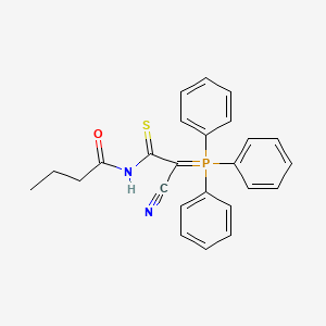 molecular formula C25H23N2OPS B7757466 N-[2-cyano-2-(triphenyl-lambda5-phosphanylidene)ethanethioyl]butanamide 