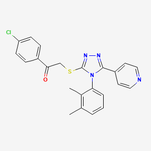 molecular formula C23H19ClN4OS B7757474 1-(4-Chlorophenyl)-2-[[4-(2,3-dimethylphenyl)-5-pyridin-4-yl-1,2,4-triazol-3-yl]sulfanyl]ethanone 