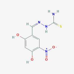 molecular formula C8H8N4O4S B7757538 [(Z)-(2,4-dihydroxy-5-nitrophenyl)methylideneamino]thiourea 