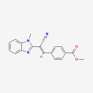 molecular formula C19H15N3O2 B7757550 (E)-methyl 4-(2-cyano-2-(1-methyl-1H-benzo[d]imidazol-2-yl)vinyl)benzoate 