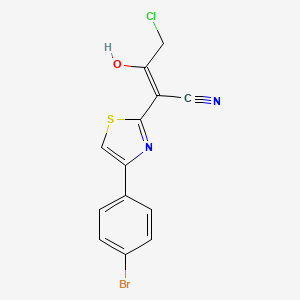 2-(4-(4-Bromophenyl)-1,3-thiazol-2(3H)-ylidene)-4-chloro-3-oxobutanenitrile