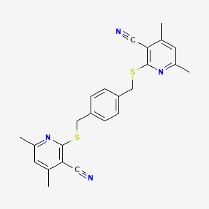 molecular formula C24H22N4S2 B7757698 2,2'-(p-Xylylenebisthio)bis(4,6-dimethylpyridine-3-carbonitrile) 