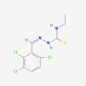 molecular formula C10H10Cl3N3S B7757705 1-ethyl-3-[(Z)-(2,3,6-trichlorophenyl)methylideneamino]thiourea 