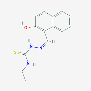 molecular formula C14H15N3OS B7757733 1-ethyl-3-[(Z)-(2-hydroxynaphthalen-1-yl)methylideneamino]thiourea 