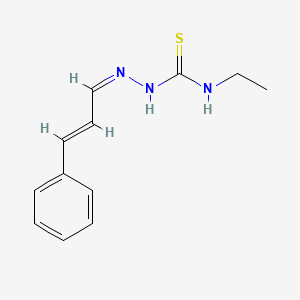molecular formula C12H15N3S B7757750 N-ethyl-N'-[(3-phenylprop-2-en-1-ylidene)amino]carbamimidothioic acid 