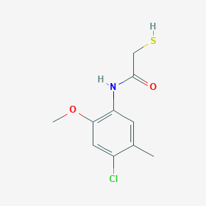 molecular formula C10H12ClNO2S B7757829 N-(4-chloro-2-methoxy-5-methylphenyl)-2-sulfanylacetamide 