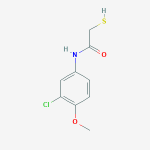 molecular formula C9H10ClNO2S B7757830 N-(3-chloro-4-methoxyphenyl)-2-mercaptoacetamide 
