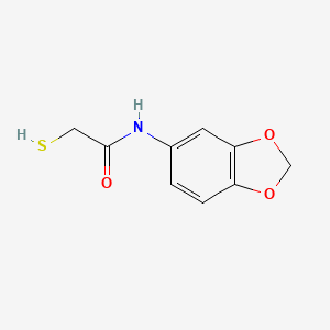 molecular formula C9H9NO3S B7757837 N-(benzo[d][1,3]dioxol-5-yl)-2-mercaptoacetamide 