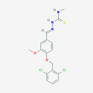 1-[(E)-[4-[(2,6-dichlorophenyl)methoxy]-3-methoxyphenyl]methylideneamino]-3-methylthiourea