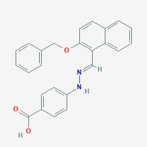 molecular formula C25H20N2O3 B7757998 4-[(2E)-2-{[2-(benzyloxy)naphthalen-1-yl]methylidene}hydrazinyl]benzoic acid 