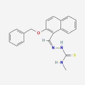 molecular formula C20H19N3OS B7758005 (z)-2-((2-(苯甲氧基)萘-1-基)亚甲基)-N-甲基肼基硫代氨基甲酸酯 