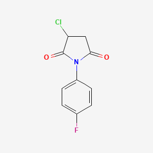 molecular formula C10H7ClFNO2 B7758019 3-Chloro-1-(4-fluorophenyl)pyrrolidine-2,5-dione 