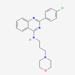 molecular formula C21H23ClN4O B7758172 2-(4-chlorophenyl)-N-(3-morpholin-4-ylpropyl)quinazolin-4-amine CAS No. 315715-80-1
