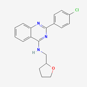 molecular formula C19H18ClN3O B7758178 2-(4-chlorophenyl)-N-(tetrahydrofuran-2-ylmethyl)quinazolin-4-amine 