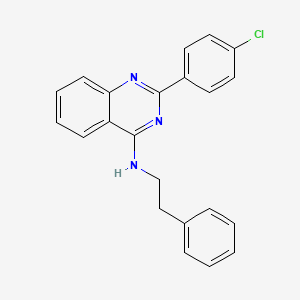 molecular formula C22H18ClN3 B7758179 N-[2-(4-chlorophenyl)-4-quinazolinyl]-N-phenethylamine 