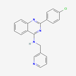 molecular formula C20H15ClN4 B7758185 2-(4-chlorophenyl)-N-(pyridin-3-ylmethyl)quinazolin-4-amine 