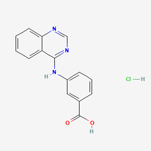 molecular formula C15H12ClN3O2 B7758194 3-(quinazolin-4-ylamino)benzoic Acid Hydrochloride 