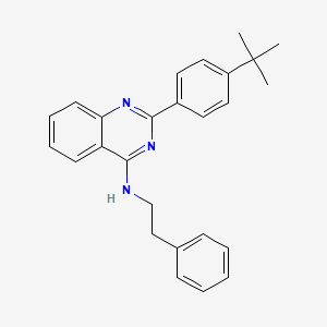 molecular formula C26H27N3 B7758222 2-(4-(tert-butyl)phenyl)-N-phenethylquinazolin-4-amine 
