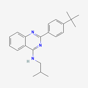 molecular formula C22H27N3 B7758230 2-(4-tert-butylphenyl)-N-(2-methylpropyl)quinazolin-4-amine 
