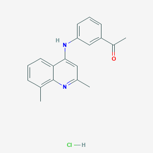 molecular formula C19H19ClN2O B7758239 1-[3-(2,8-Dimethyl-quinolin-4-ylamino)-phenyl]-ethanone 