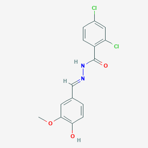 molecular formula C15H12Cl2N2O3 B7758296 2,4-dichloro-N'-(4-hydroxy-3-methoxybenzylidene)benzohydrazide 