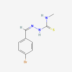 molecular formula C9H10BrN3S B7758311 1-[(Z)-(4-bromophenyl)methylideneamino]-3-methylthiourea 