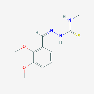 molecular formula C11H15N3O2S B7758330 1-[(Z)-(2,3-dimethoxyphenyl)methylideneamino]-3-methylthiourea 