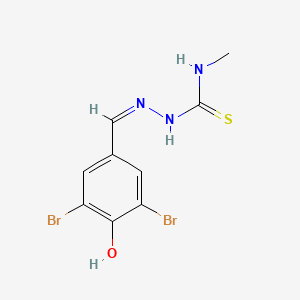 molecular formula C9H9Br2N3OS B7758363 N'-(3,5-dibromo-4-hydroxybenzylidene)-N-methylcarbamohydrazonothioic acid 