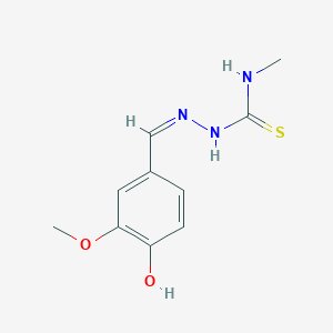 molecular formula C10H13N3O2S B7758364 1-(3-Methoxy-4-hydroxybenzylidene)-4-methylthiosemicarbazide 