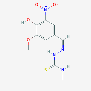 N'-[(Z)-(4-hydroxy-3-methoxy-5-nitrophenyl)methylidene]-N-methylcarbamohydrazonothioic acid