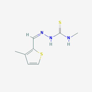molecular formula C8H11N3S2 B7758401 (1Z,N'Z)-N-methyl-N'-((3-methylthiophen-2-yl)methylene)carbamohydrazonothioic acid 