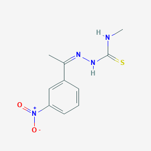 molecular formula C10H12N4O2S B7758425 1-methyl-3-[(Z)-1-(3-nitrophenyl)ethylideneamino]thiourea 