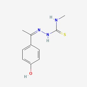 molecular formula C10H13N3OS B7758427 N'-[1-(4-hydroxyphenyl)ethylidene]-N-methylcarbamohydrazonothioic acid 
