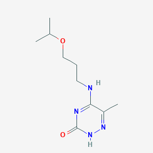 molecular formula C10H18N4O2 B7758561 6-methyl-5-(3-propan-2-yloxypropylamino)-2H-1,2,4-triazin-3-one 