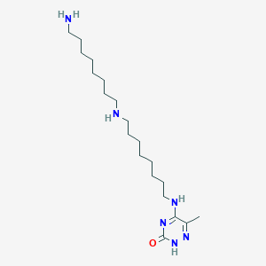 molecular formula C20H40N6O B7758571 5-[8-(8-aminooctylamino)octylamino]-6-methyl-2H-1,2,4-triazin-3-one 